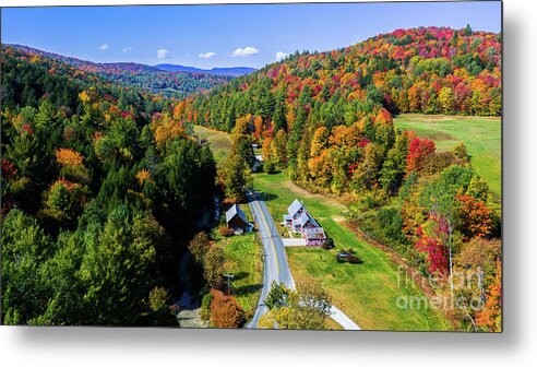 Autumn Metal Print featuring the photograph Autumn afternoon in Northfield Vermont by Scenic Vermont Photography
