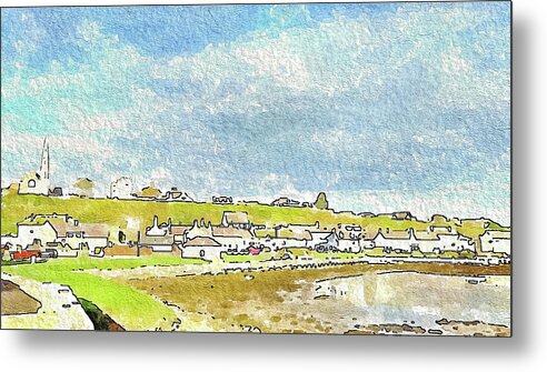 Lossiemouth Metal Print featuring the digital art Autumnal Lossiemouth by John Mckenzie