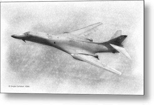 Air Force Metal Print featuring the drawing B-1B Lancer by Douglas Castleman