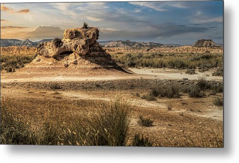 Landscape Metal Print featuring the photograph Bardena Blanca - Bardenas Reales by Micah Offman
