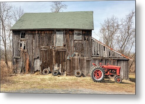 Farm Metal Print featuring the photograph Barn on the Canal by David Letts
