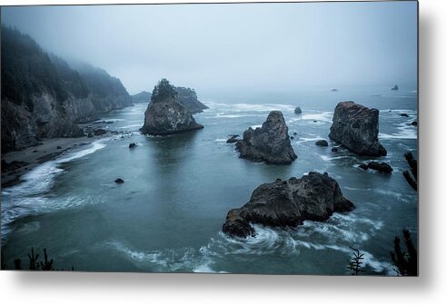 Arch Rock Picnic Area Metal Print featuring the photograph Between Dawn and Sunrise at Arch Rock Picnic Area, No. 2 by Belinda Greb