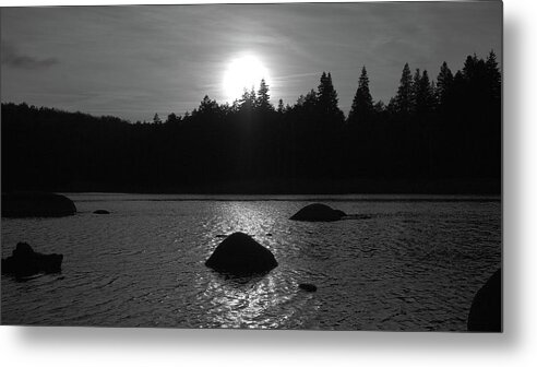 Winter Sun Metal Print featuring the photograph Black or White by Karine GADRE