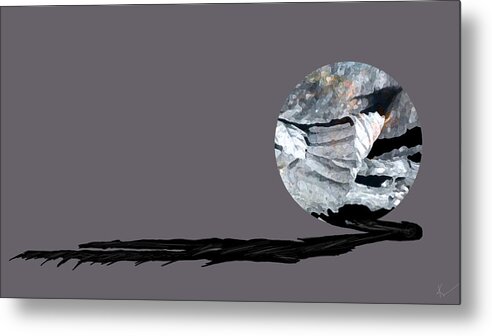 Abstract Metal Print featuring the digital art Black Pearl by Ken Walker