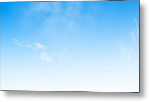 Tranquility Metal Print featuring the photograph Blue Sky Background by Fotograzia