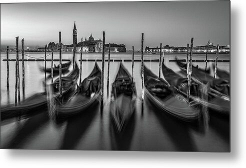 Italy Metal Print featuring the photograph BW Study - Classic Venice by David Downs