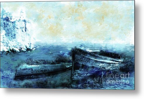 Lake Superior Metal Print featuring the digital art Calm before the storm by Michelle Ressler