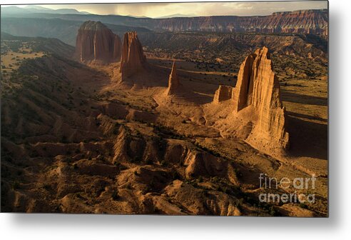 Cathedral Valley Metal Print featuring the photograph Cathedral Valley Sunset by Keith Kapple