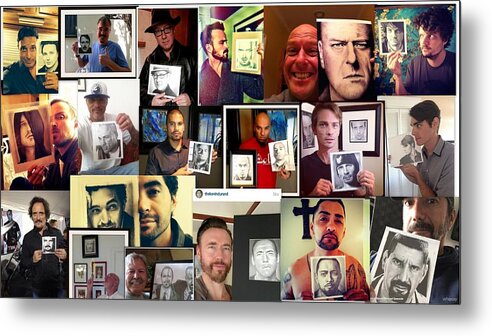 Breaking Bad Metal Print featuring the photograph Celebs With My Art by Rick Fortson