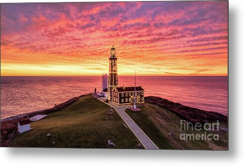 Christmas Metal Print featuring the photograph Christmas Lights in Montauk by Sean Mills