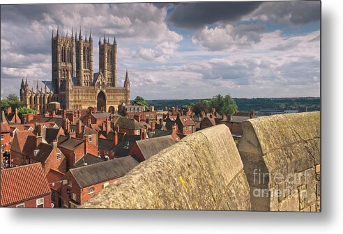 City Of Lincoln Metal Print featuring the photograph City of Lincoln Cityscape by Philip Preston