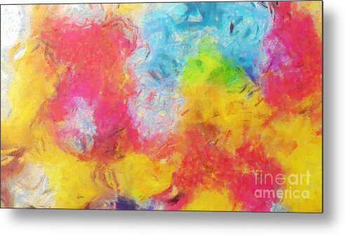 Complex Metal Print featuring the painting Colors over Colors 3 by Stefano Senise