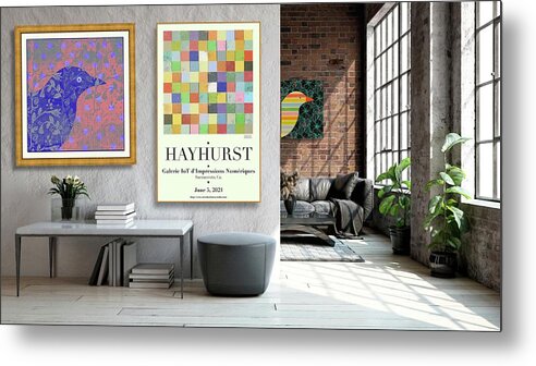  Metal Print featuring the digital art Contemporary Living Room by Steve Hayhurst