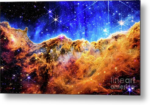 Astronomy Metal Print featuring the photograph Cosmic Cliffs in the Carinae Nebula in High Definition  by M G Whittingham