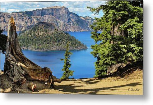 Crater Lake Metal Print featuring the photograph Crater Lake by GLENN Mohs