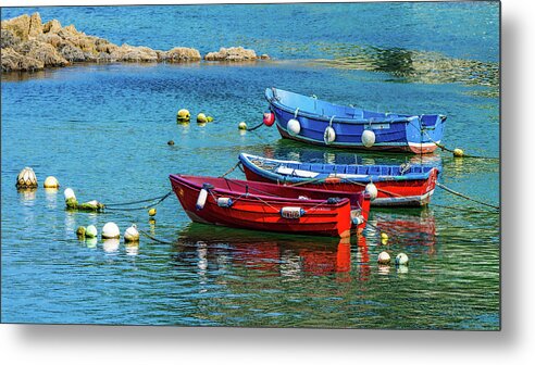 Fishing Boats Metal Print featuring the photograph Cudillero Boats by Chris Lord
