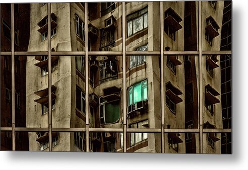 Distortion Metal Print featuring the photograph Distortion Of Reality by Elvira Peretsman