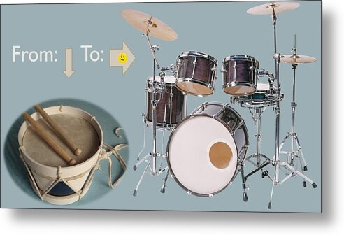 Drums Metal Print featuring the photograph Drums From This To This by Nancy Ayanna Wyatt