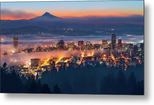 Portland Metal Print featuring the photograph Early Morning Fog by Patrick Campbell
