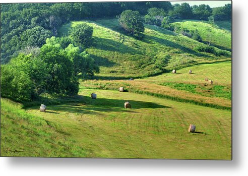 Bales Metal Print featuring the photograph Ebel's Bales by Bruce Morrison