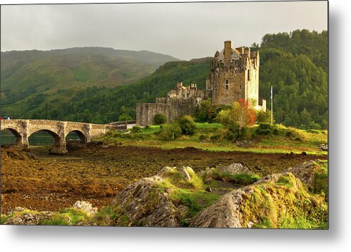 Scotland Metal Print featuring the photograph Eilean Donan Castle in the loch Alsh at the highlands of Scotlan by Michalakis Ppalis