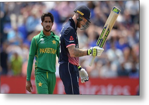 Three Quarter Length Metal Print featuring the photograph England v Pakistan - ICC Champions Trophy by Philip Brown
