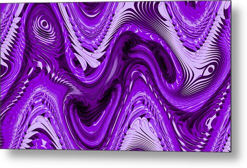 Abstract Metal Print featuring the digital art Eyes and Ears Abstract by Ronald Mills