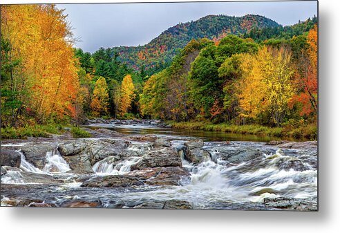 Ausable River Jay Ny Metal Print featuring the photograph Fall in Jay Ny by Mark Papke