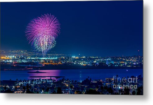 Festival Metal Print featuring the photograph Fireworks over America's Finest City by Sam Antonio