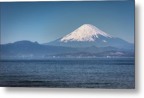 Fuji-san Metal Print featuring the photograph Fuji Across the Bay by Bill Chizek