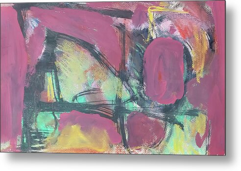 Organic Art Metal Print featuring the pastel Green by Cathy Anderson