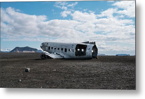 Iceland Metal Print featuring the photograph Icleland Plane Crash Clouds 1 by William Kennedy