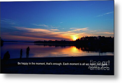 Inspirational Metal Print featuring the photograph Inspirational Sunset Message by Amy Dundon