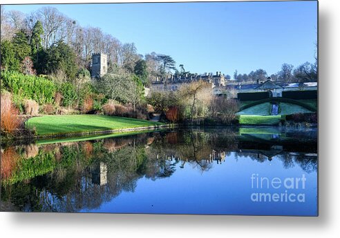 Dyhram Park Metal Print featuring the photograph Lake at Dyrham Park by Colin Rayner