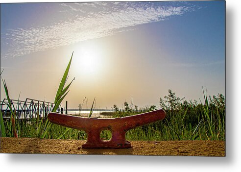 Sun Metal Print featuring the photograph Lake Placid Florida Sunrise by Dart Humeston