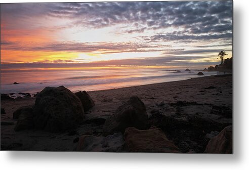 Beach Metal Print featuring the photograph Malibu Dusk by Matthew DeGrushe