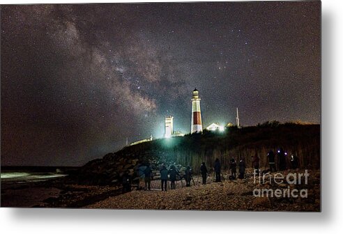 Lighthouse Metal Print featuring the photograph Milky Way Over Montauk Lighthouse by Sean Mills