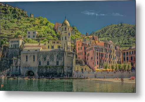 Monterosso Metal Print featuring the photograph Vernazza, Italy in May by Marcy Wielfaert