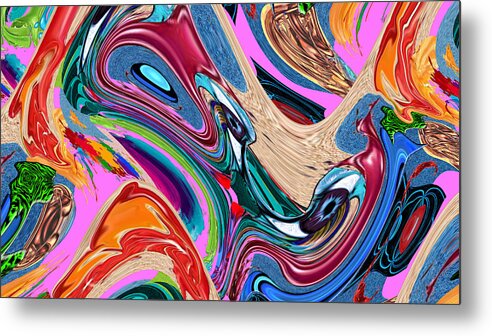 Digital Metal Print featuring the digital art My Eyes are Watching You by Ronald Mills