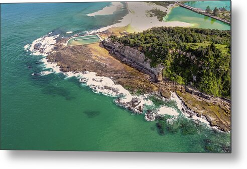 Road Metal Print featuring the photograph Narrabeen Head, Rockpool and Bridge by Andre Petrov
