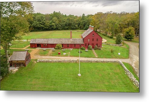 Nathan Hale Metal Print featuring the photograph Nathan Hale Homesead by Veterans Aerial Media LLC