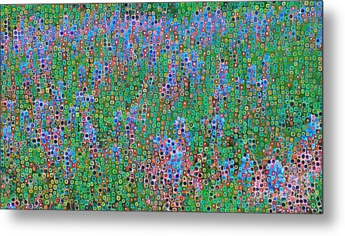 Flowers Metal Print featuring the painting Periwinkle in Blue by Marilyn Smith
