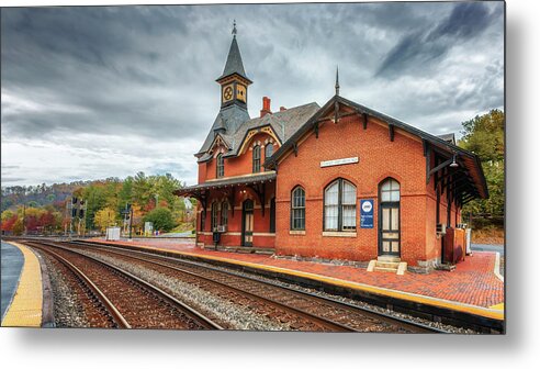 Train Station Metal Print featuring the photograph Point of Rocks Train Station by Susan Rissi Tregoning