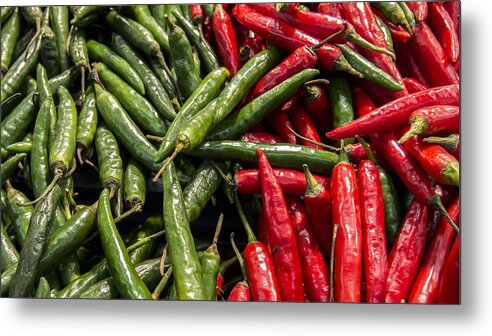 Environmental Conservation Metal Print featuring the photograph Red and green peppers by Fajrul Islam