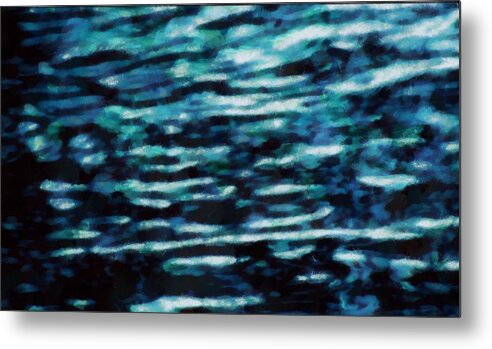 Ripples Metal Print featuring the mixed media Ripples in the Creek by Christopher Reed