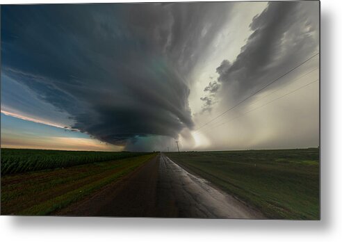 Thunderstorm Metal Print featuring the photograph Road to Meso by Aaron J Groen