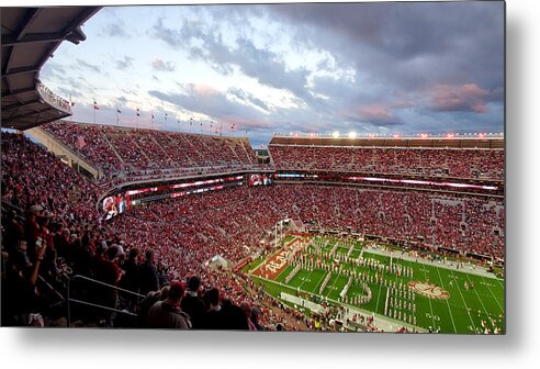 Gameday Metal Print featuring the photograph Roll Tide Spell Out at Sunset by Kenny Glover