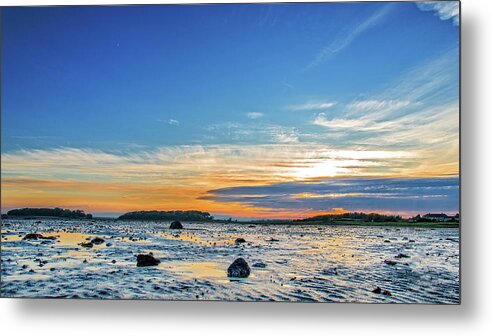 Andbc Metal Print featuring the photograph Sand and Sky, a Strangford Evening by Martyn Boyd