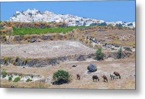 Santorini Metal Print featuring the photograph Santorini, Greece by David Morehead