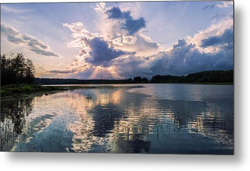 Sunset Metal Print featuring the photograph Shimmering Sunset by Jerry LoFaro